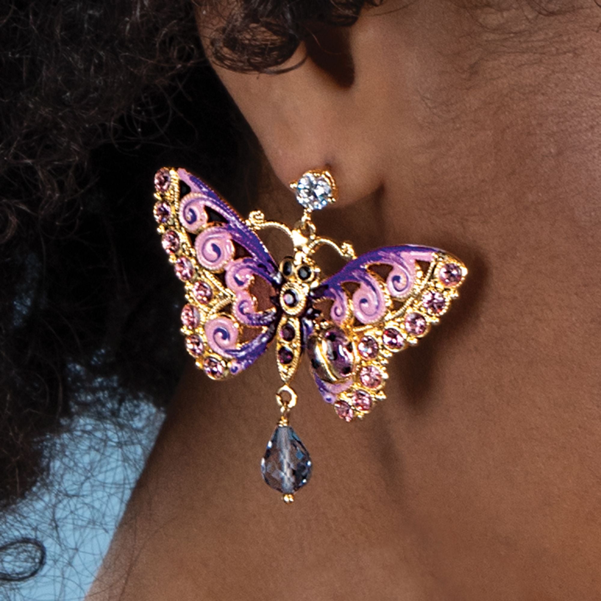 Twinkling Butterfly Statement Earrings