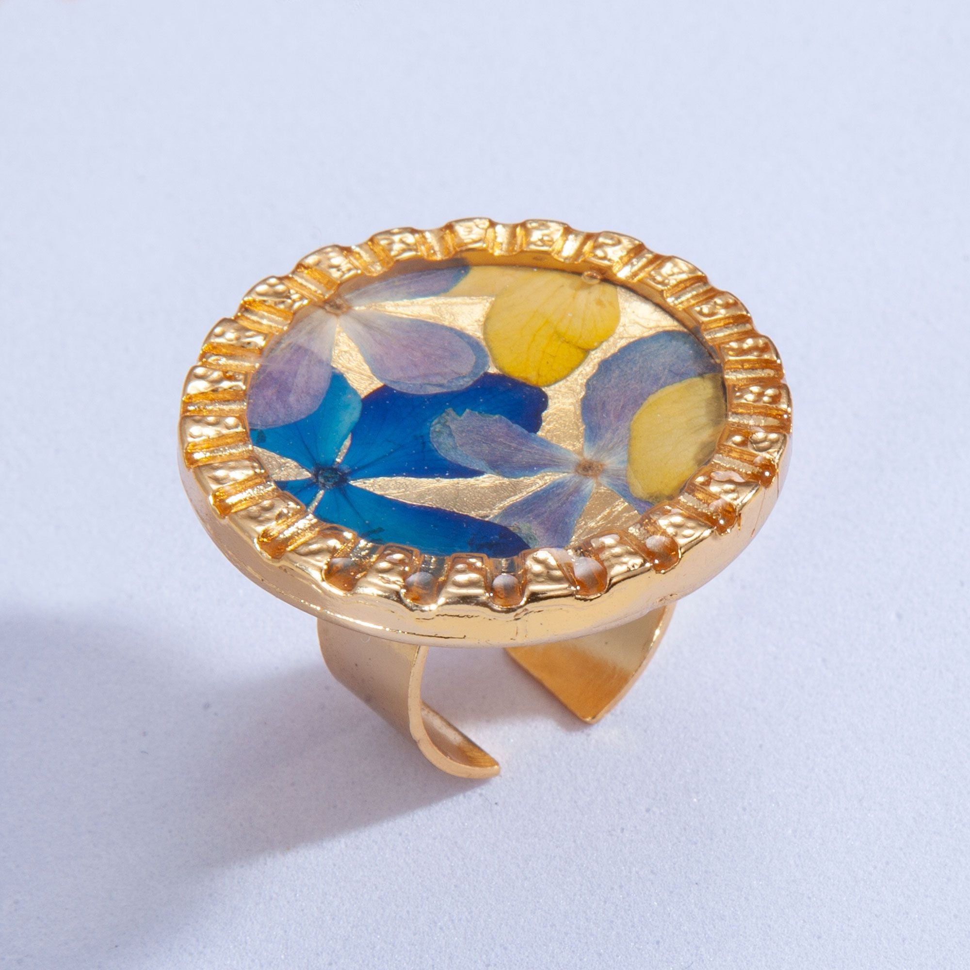 Touch Of Grace Preserved Floral Adjustable Ring