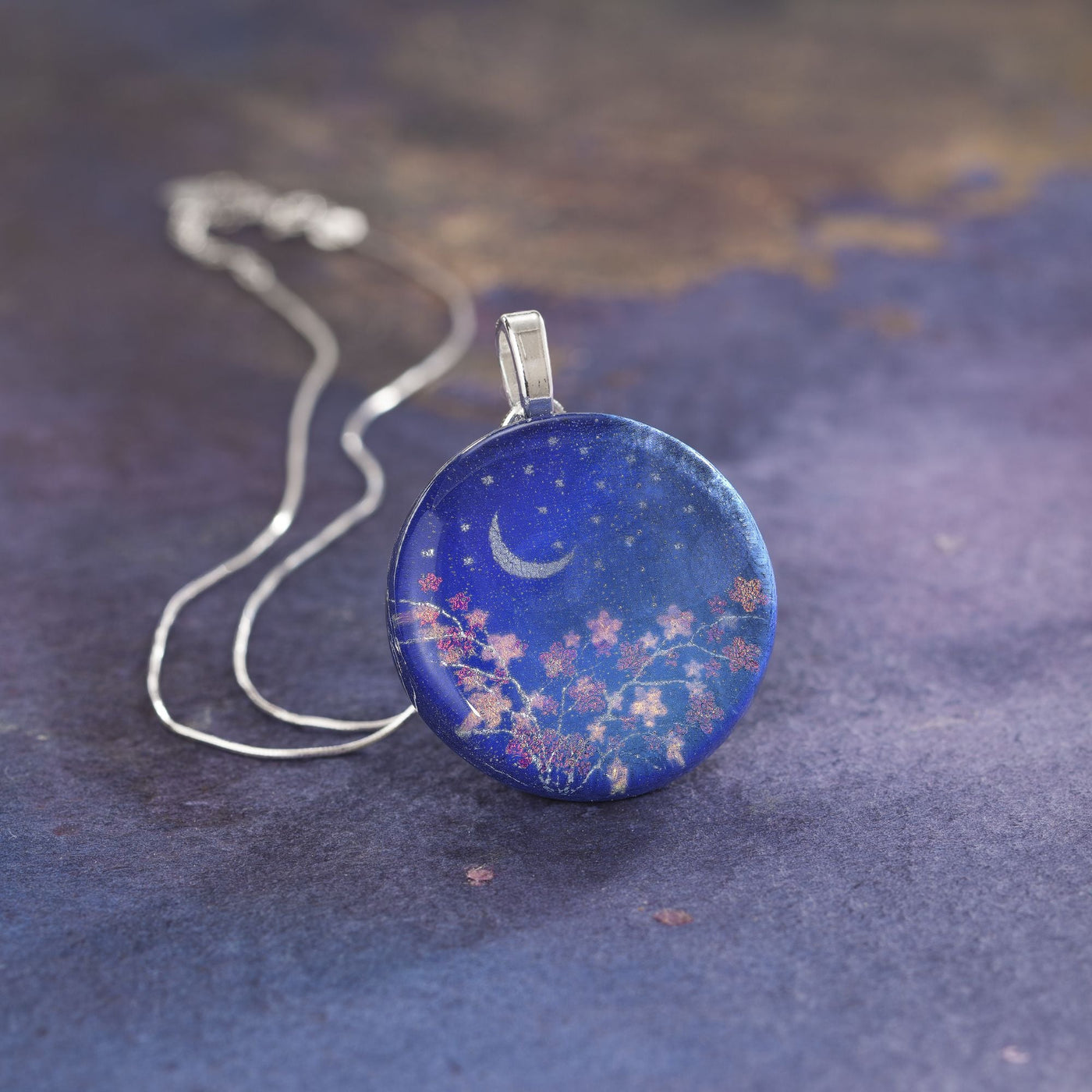 Field Of Dreams Dichroic Glass Pendant Necklace