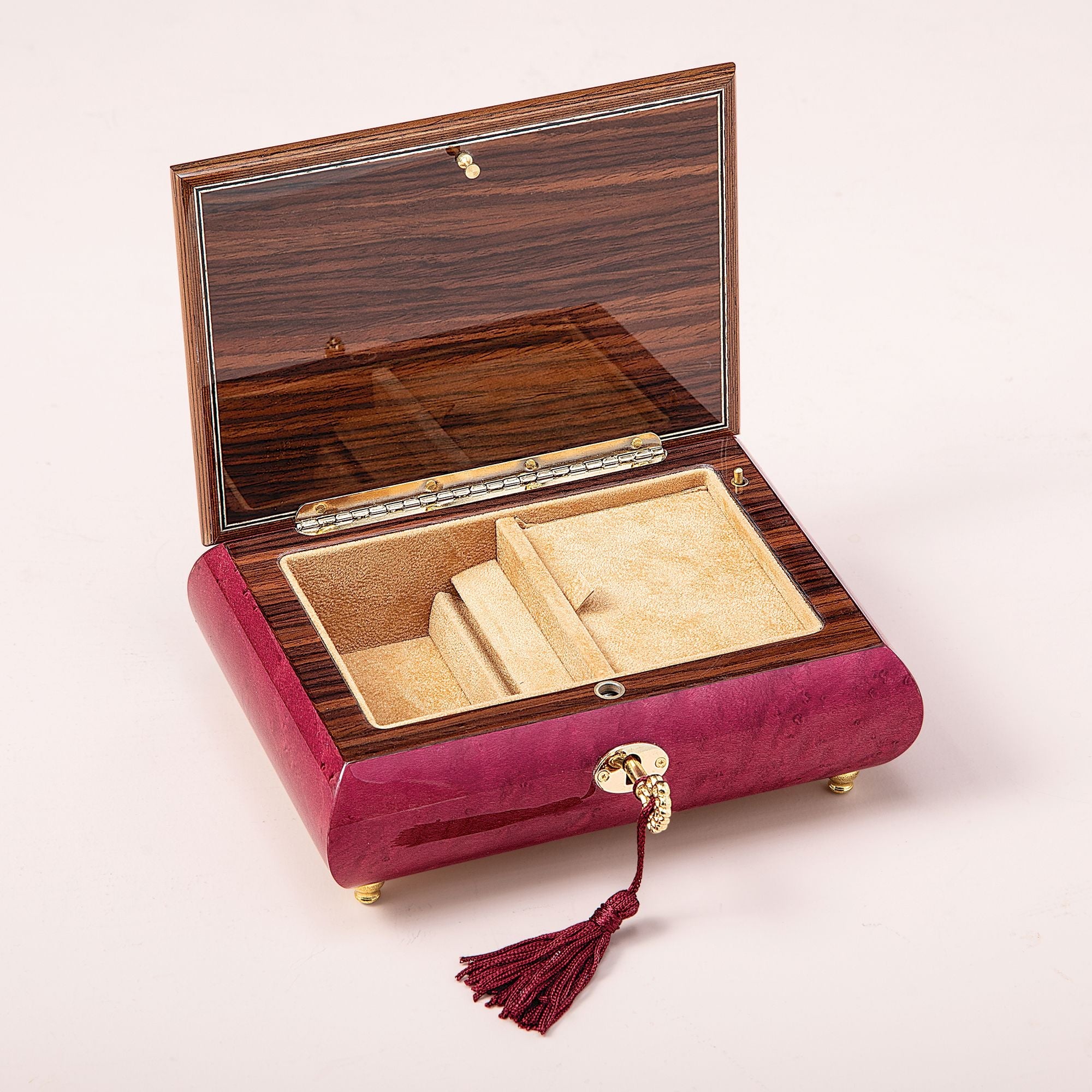 Wooden Intarsia Heart Jewelry Box