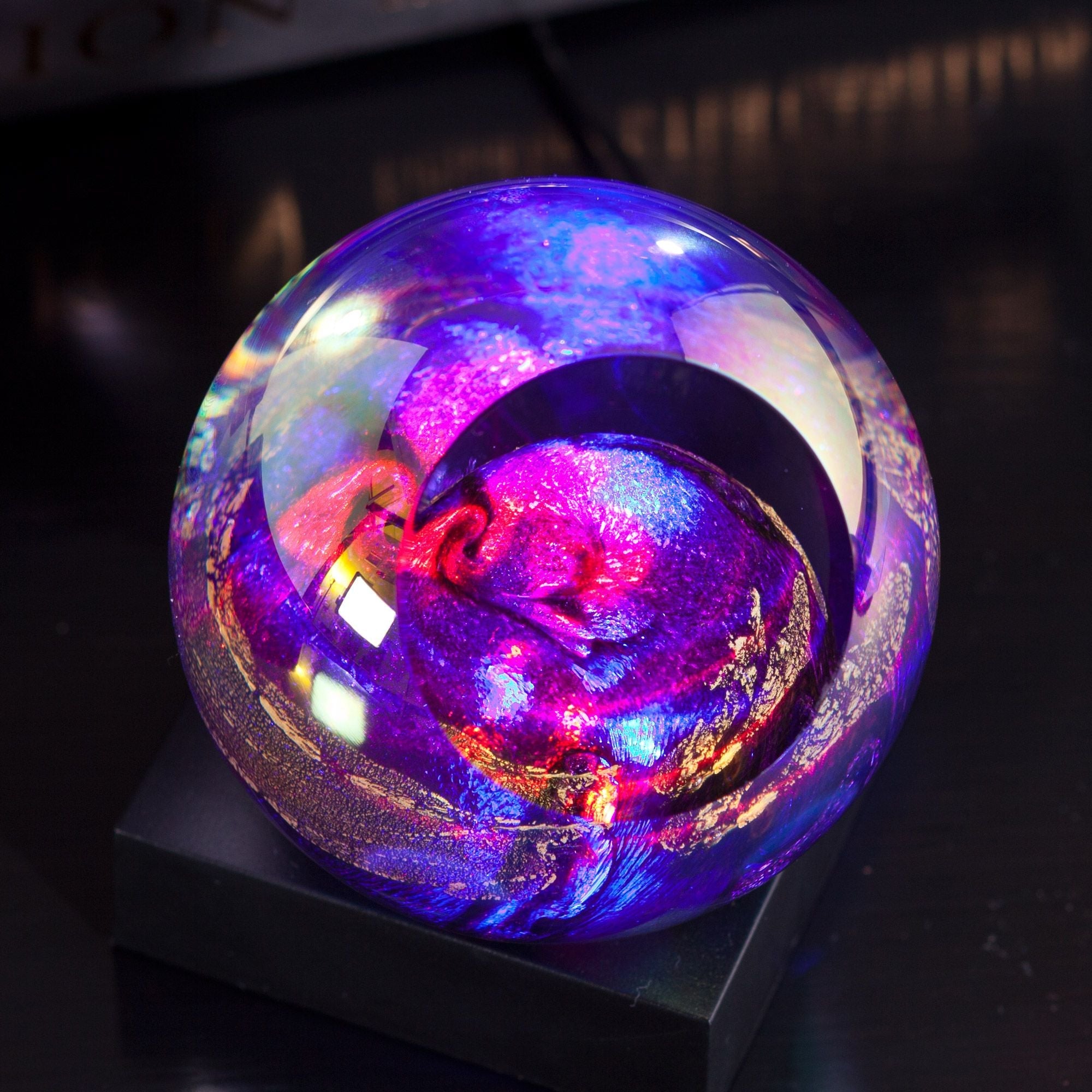 Lighted Base For Paperweight