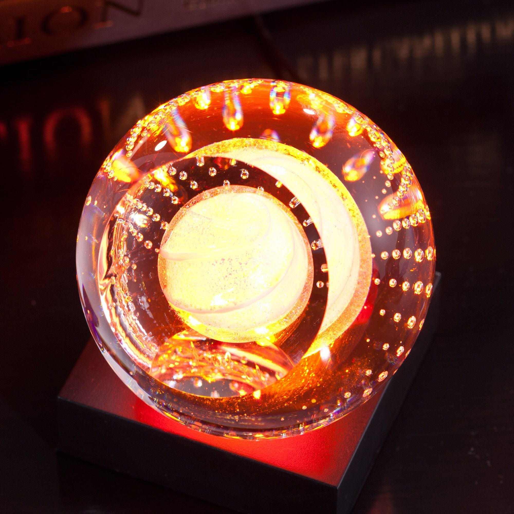 Lighted Base For Paperweight