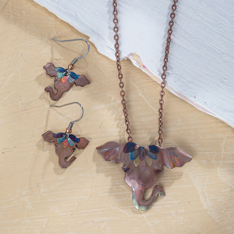 Copper Creatlons Elephant Earrings