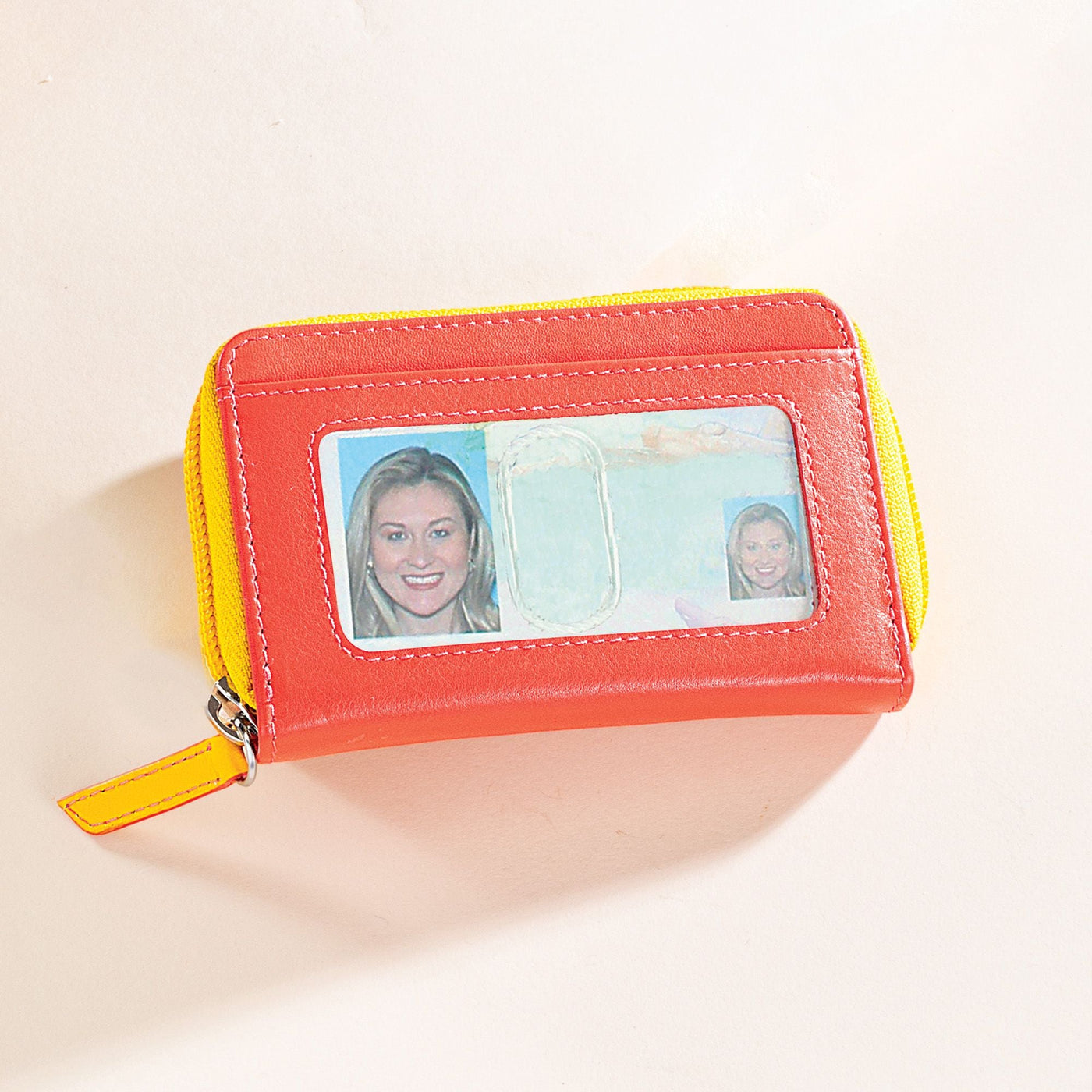 Coral Sunlight Leather Wallet