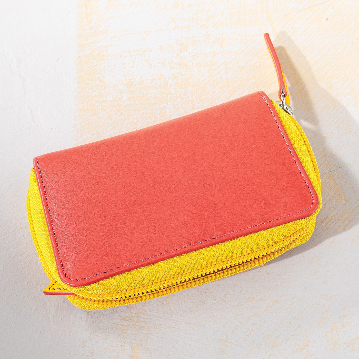 Coral Sunlight Leather Wallet