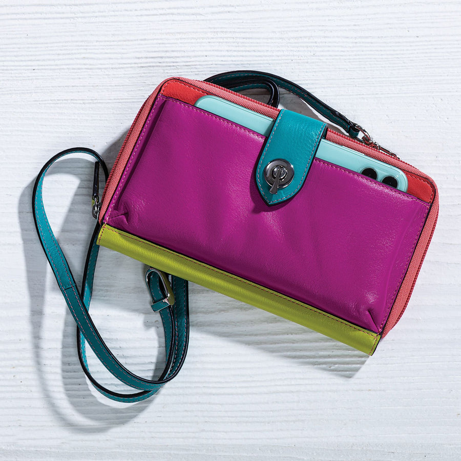 Paradise Multicolored Crossbody Wallet