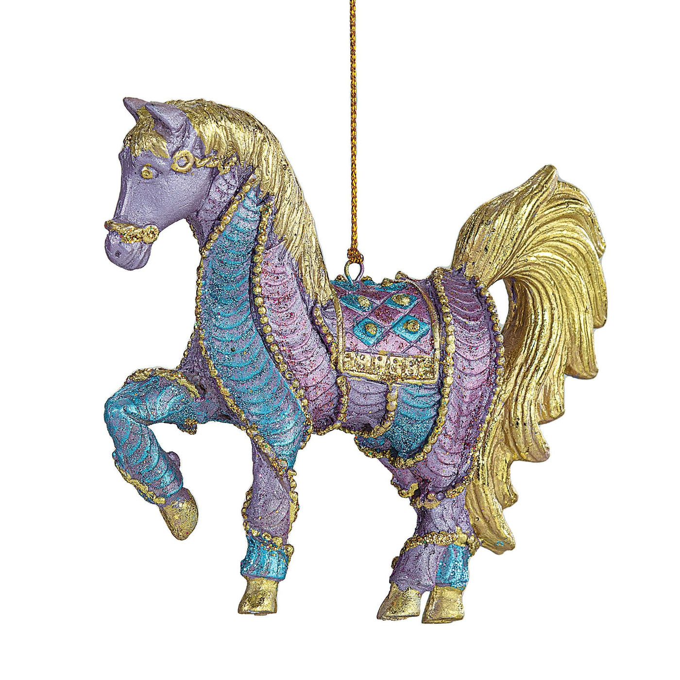 Sparkling Hand-Painted Horse Ornament