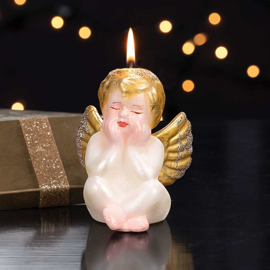 Hand-Poured Cheerful Cherub Candle