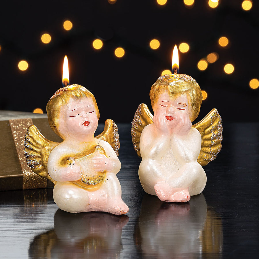 Hand-Poured Cheerful Cherub Candle