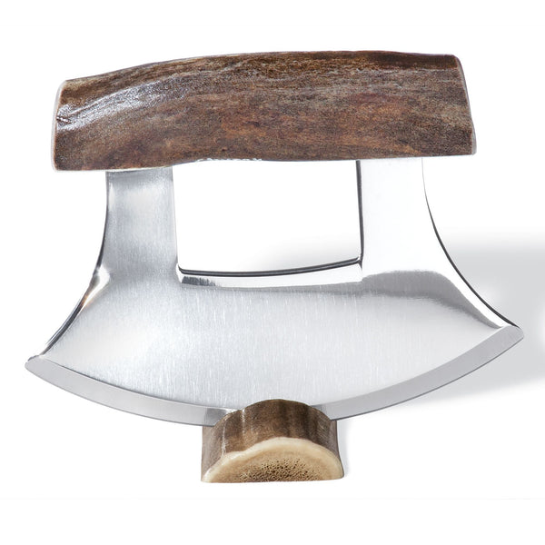 Handcrafted Caribou Horn Ulu Knife | Uno Alla Volta