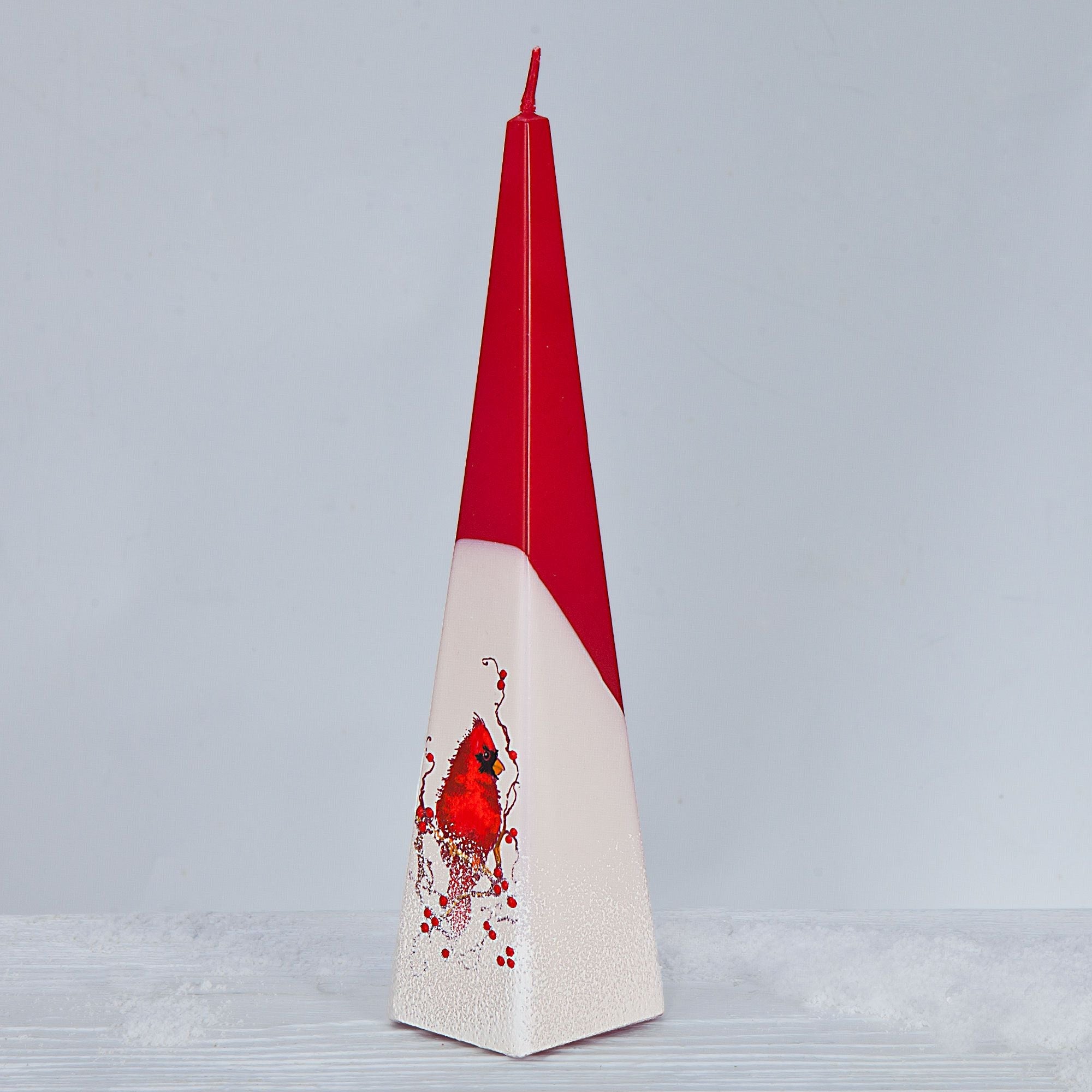 Hand-Painted Cardinal Candle