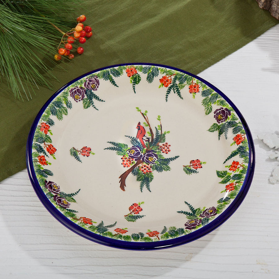 Polish Pottery ''Cardinal Garden'' Dinner Plate