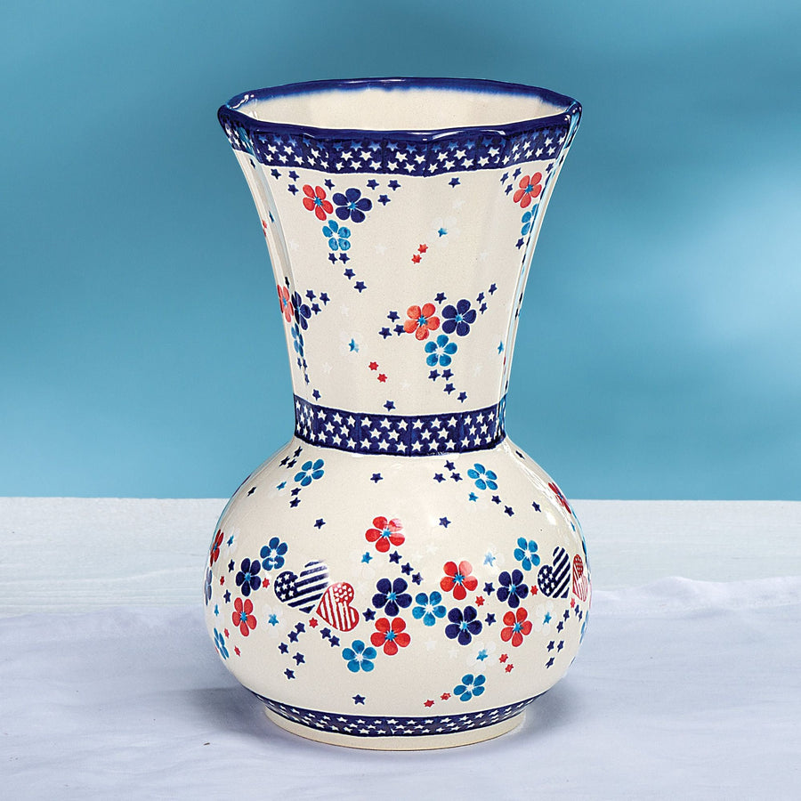 Polish Pottery Star Spangled Vase