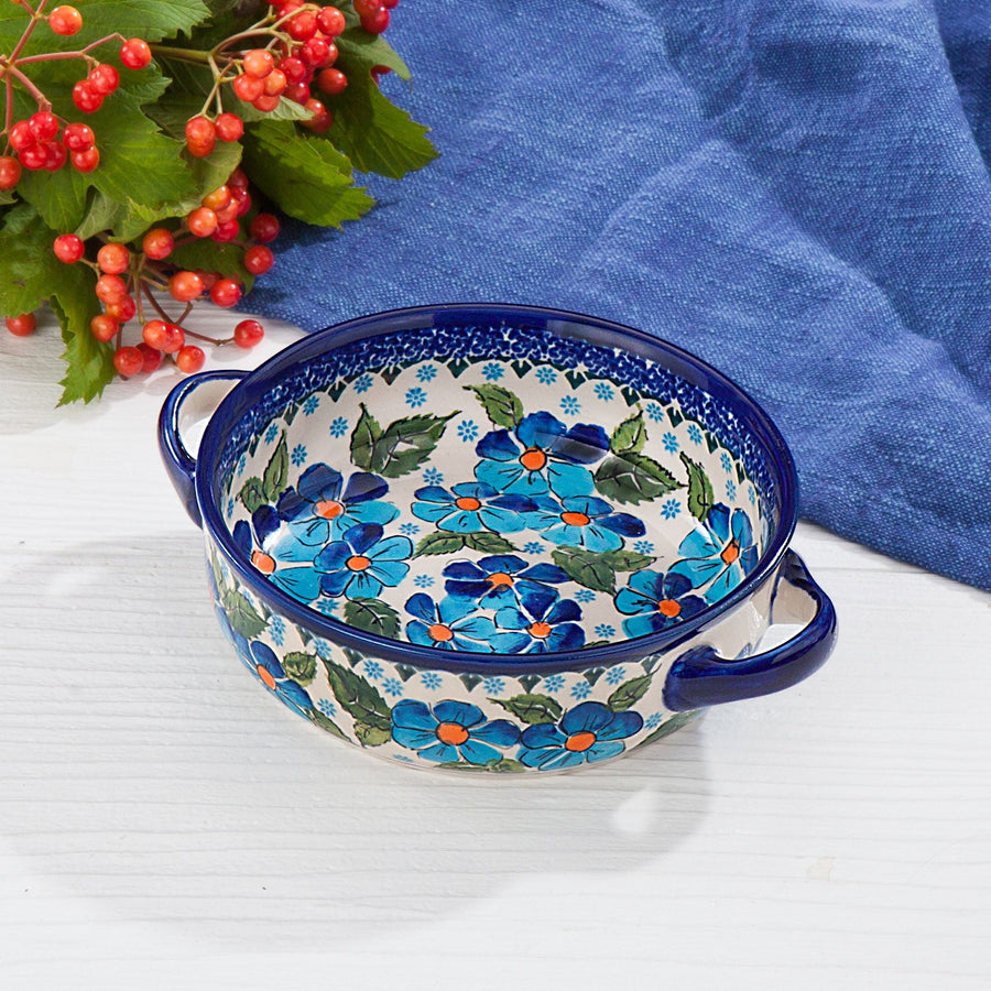 Polish Pottery Nikola Floral Pot With Handles