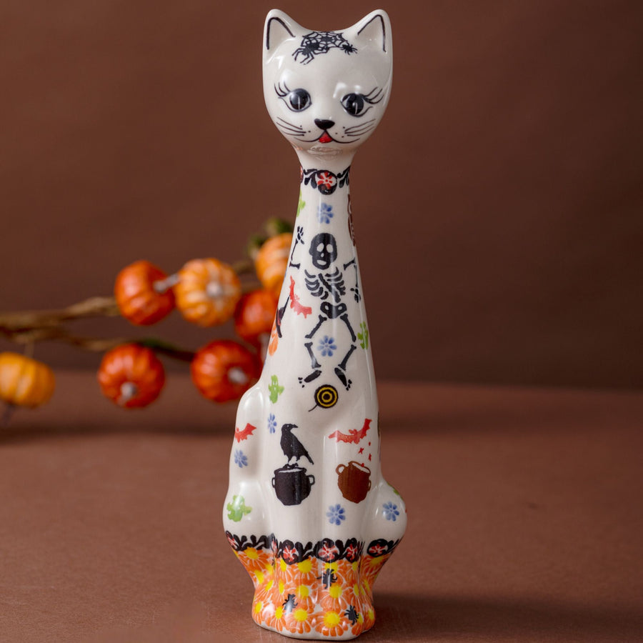 2023 Edition Halloween Polish Pottery Cat Figurine