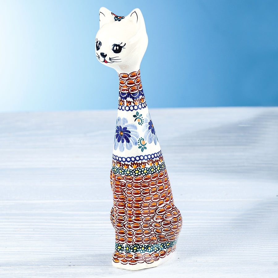 Polish Pottery Oliwia Floral Cat