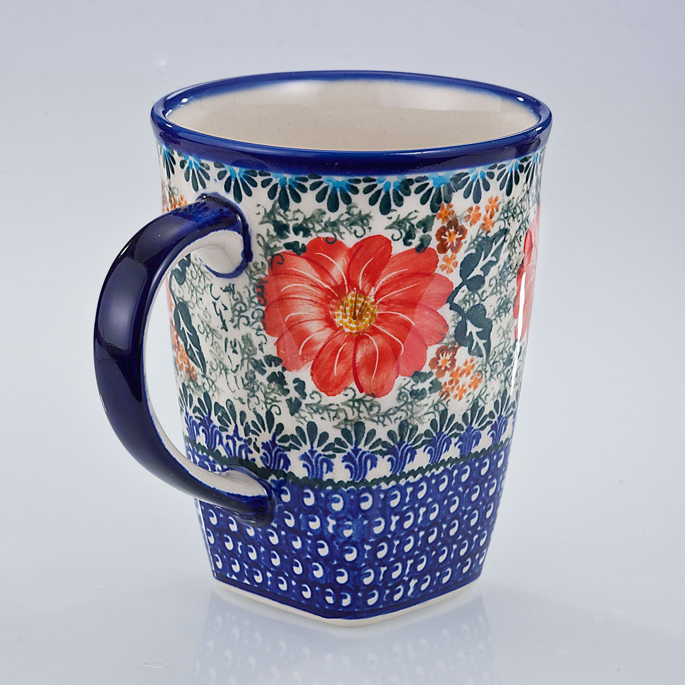 Polish Pottery Milena Floral Mug, 18oz.
