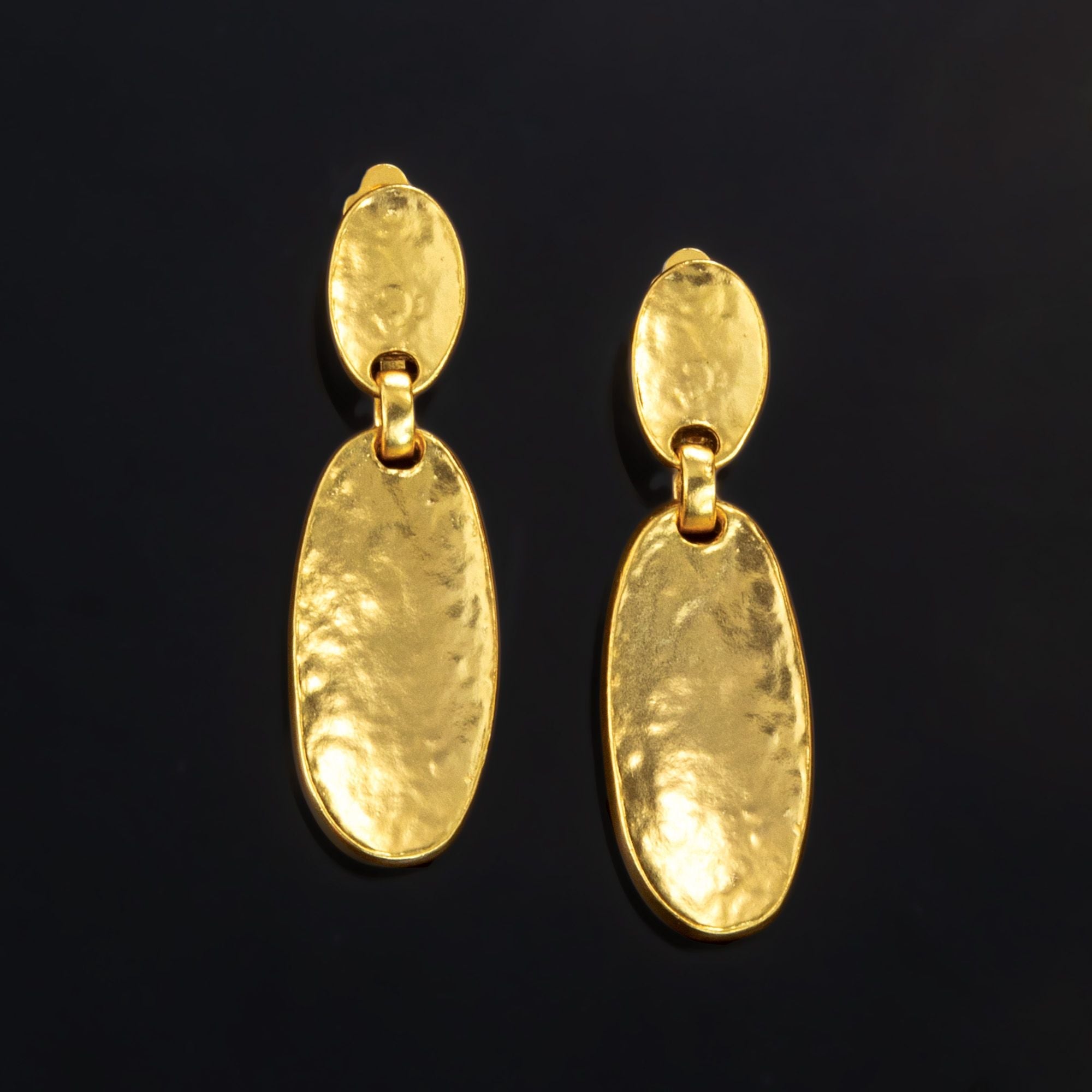 Cascading Gold-Plated Clip-On Earrings