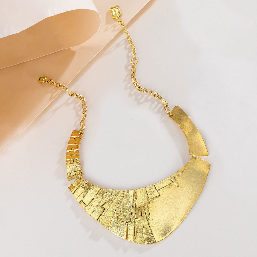 Paved In Gold Statement Necklace