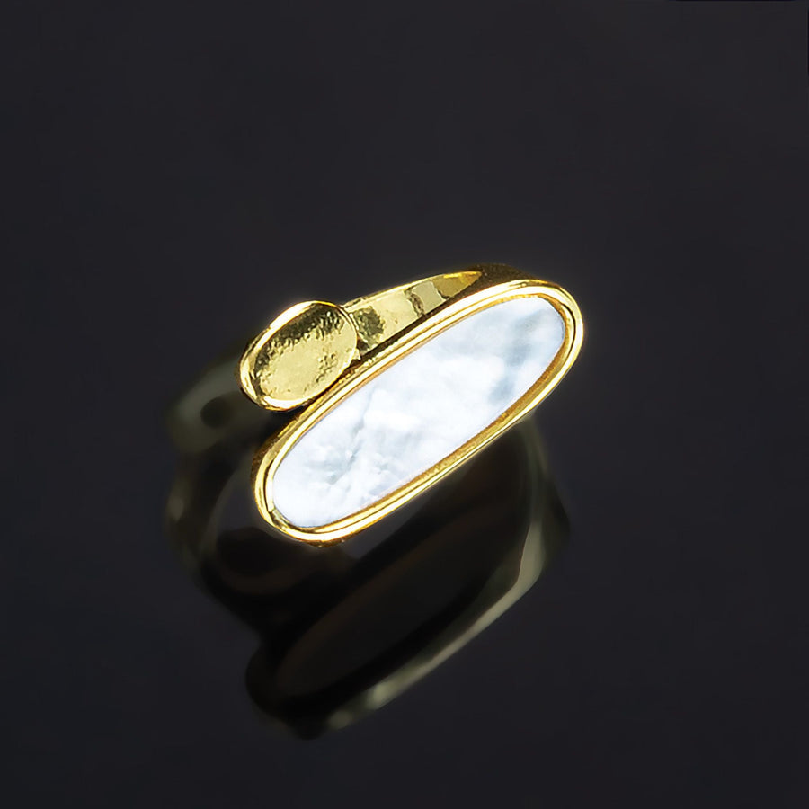 Mother-Of-Pearl Adjustable Ring