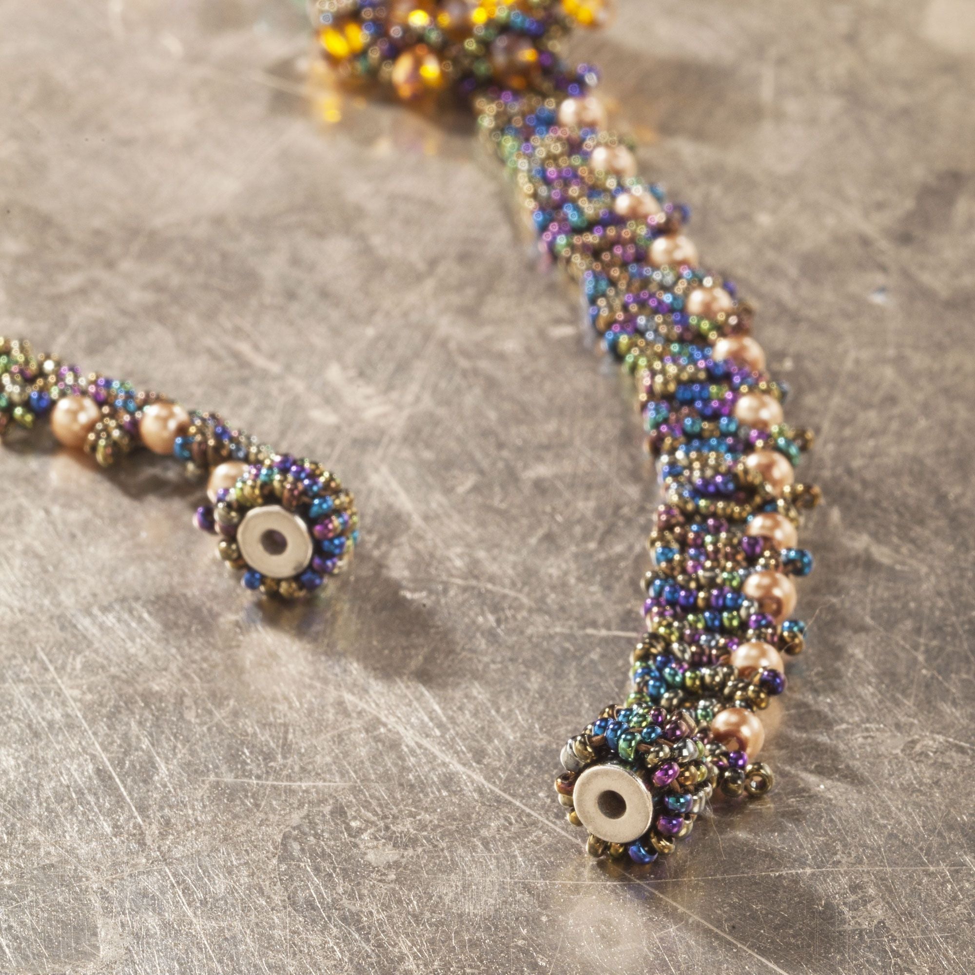 Floral Guatemalan Seed Bead Statement Necklace