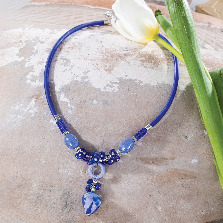 Blue Murano Glass Pendant Necklace