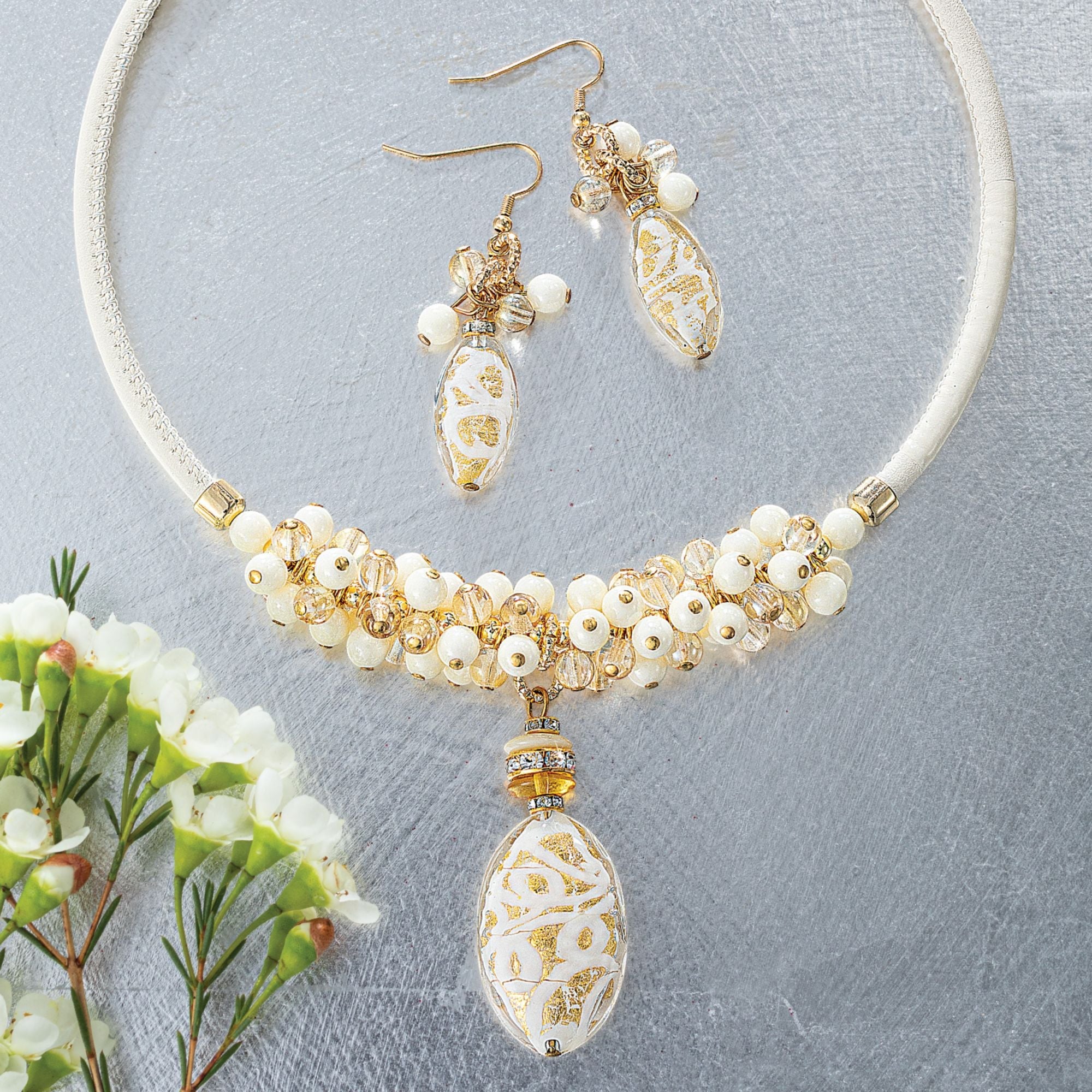 Scattered Elegance Murano Glass Earrings