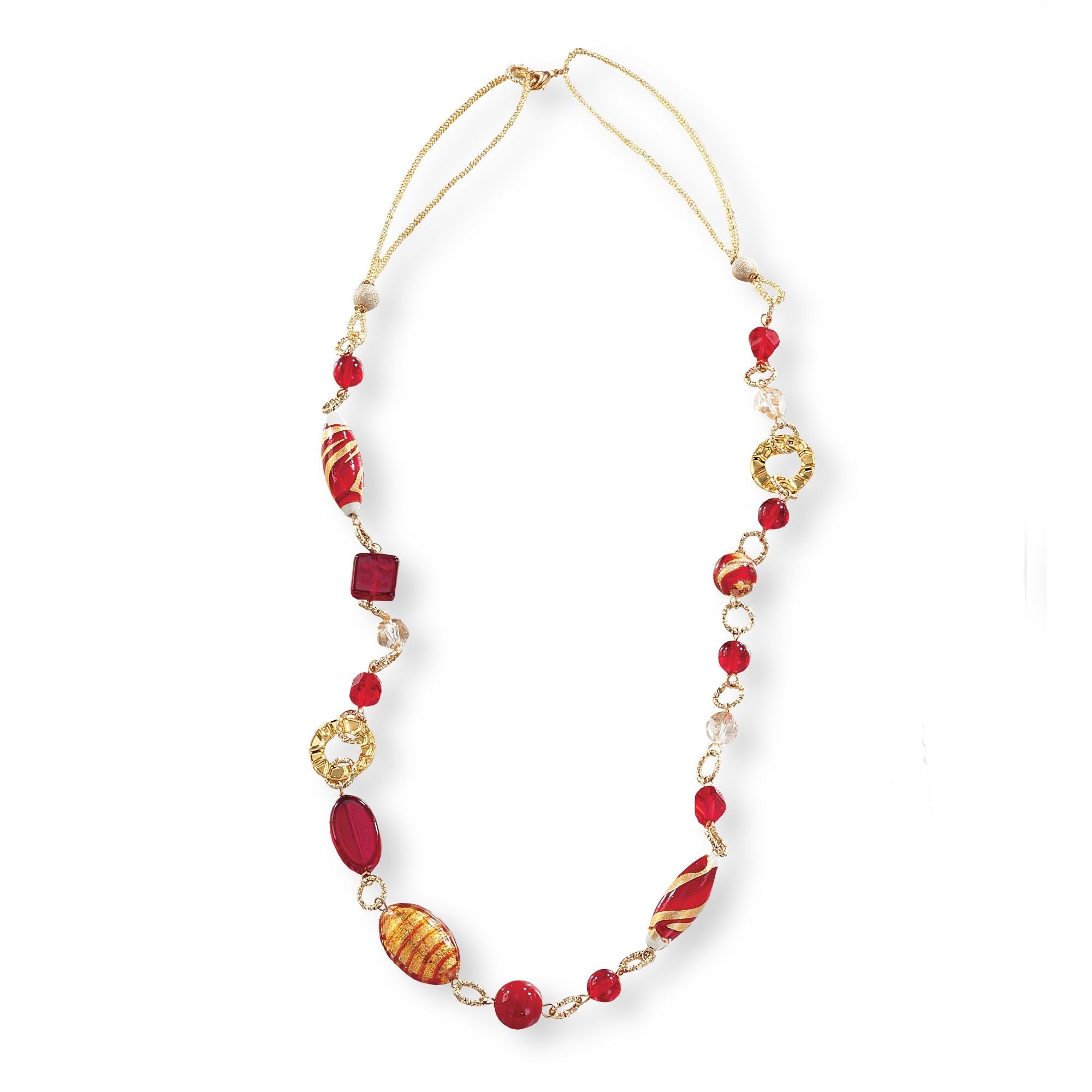 Murano Glass ''Red Radiance'' Necklace