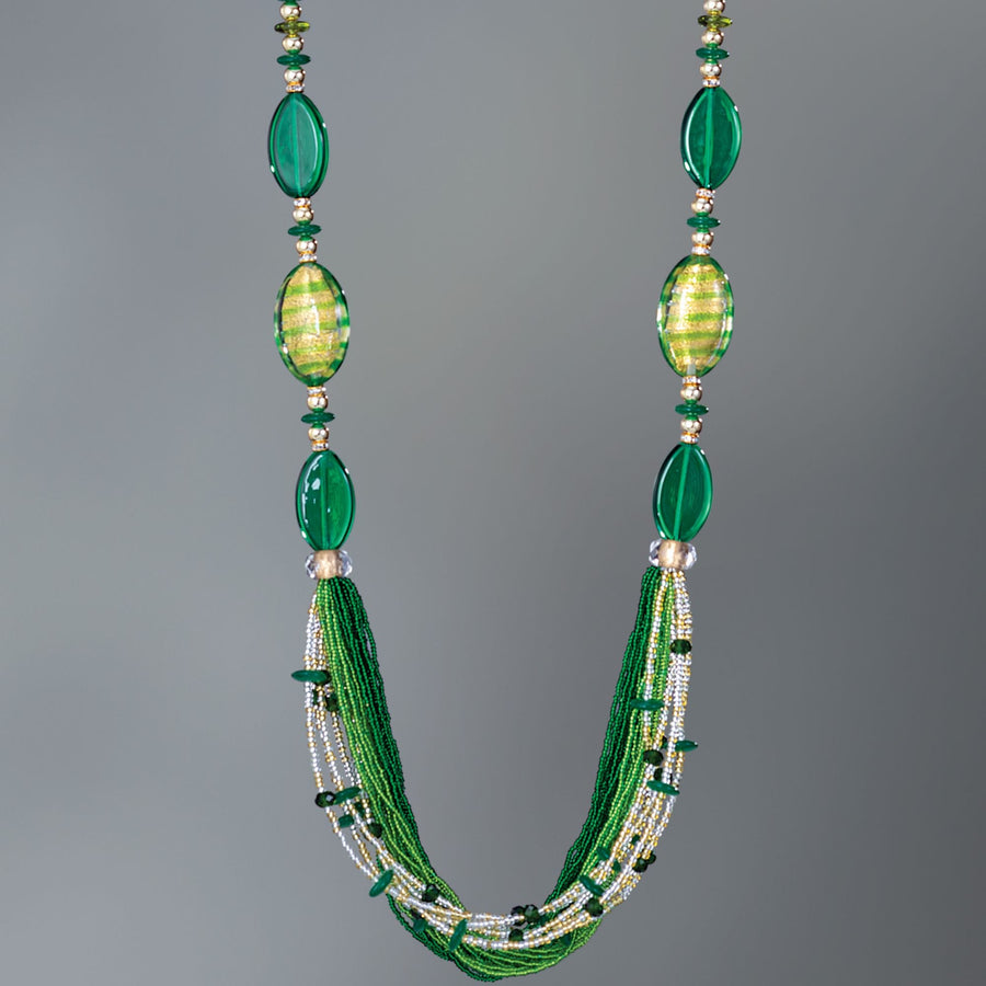 ''Green Luxe'' Murano Glass Necklace