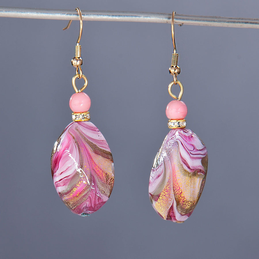Murano Glass ''Pink Lady'' Earrings
