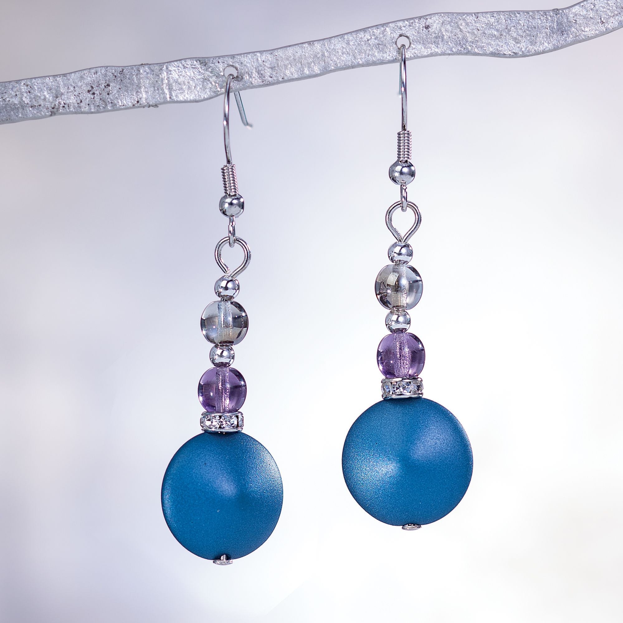 ''Moonlit Dream'' Murano Glass Earrings
