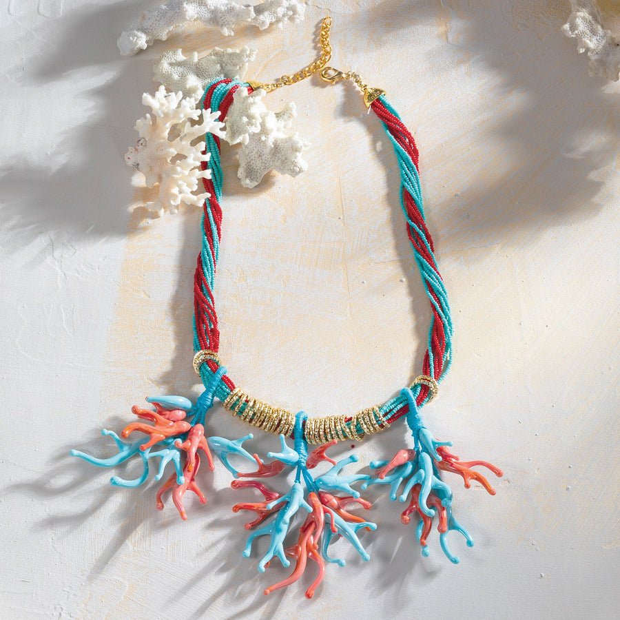 Ravishing Reefs Murano Glass Necklace