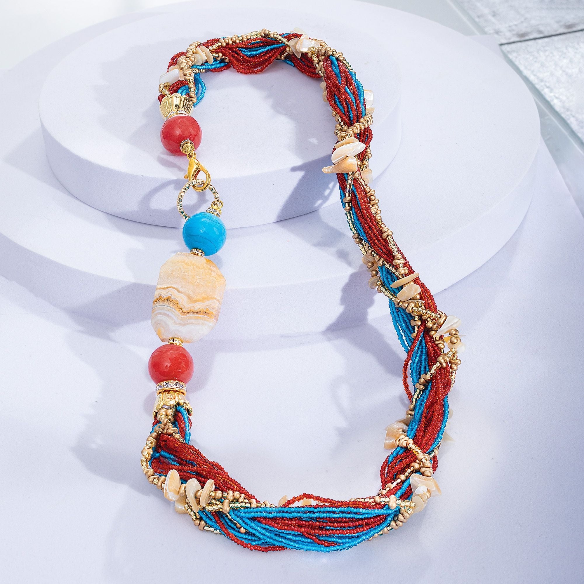 Murano Glass & Agate Necklace