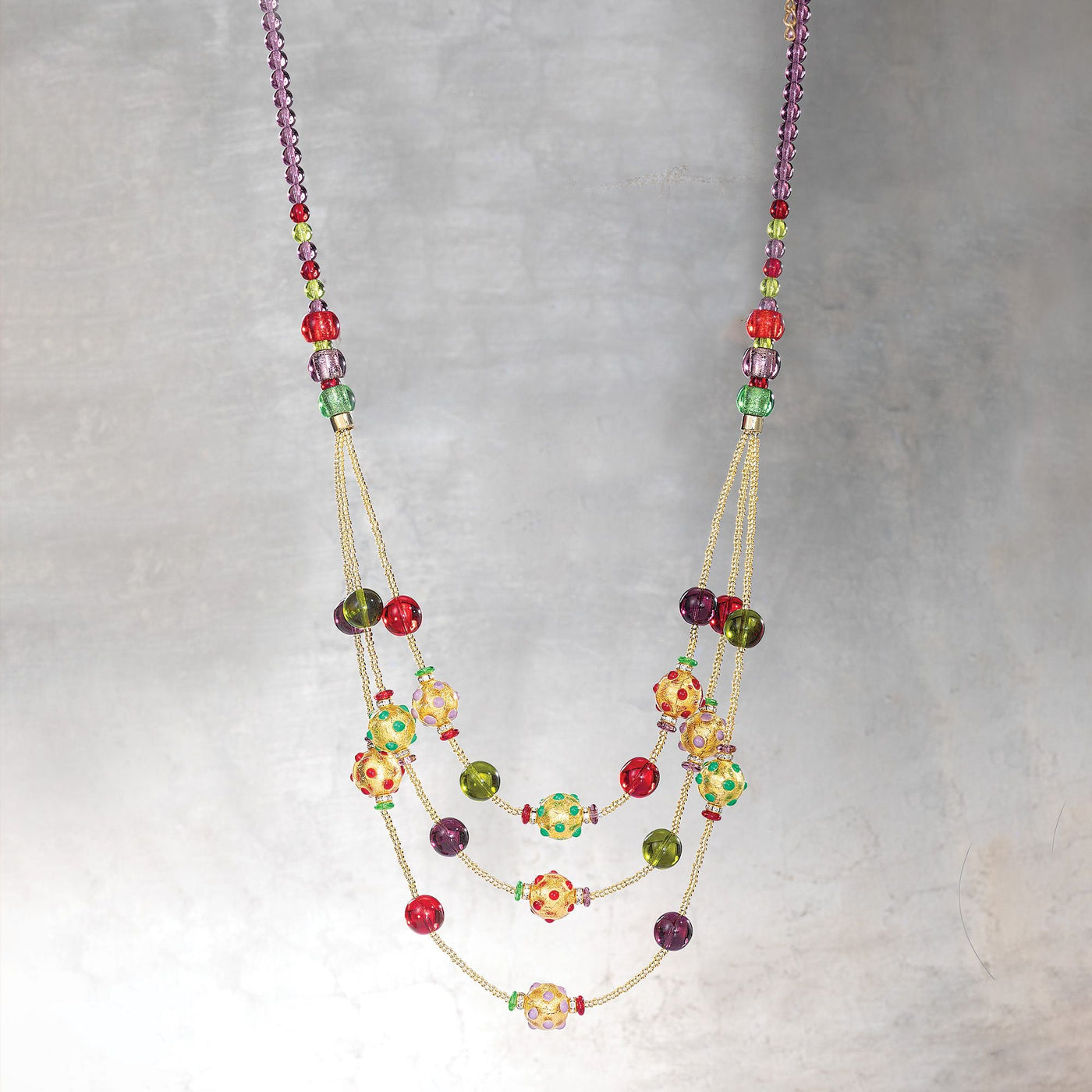 Holiday Glow Murano Glass Necklace