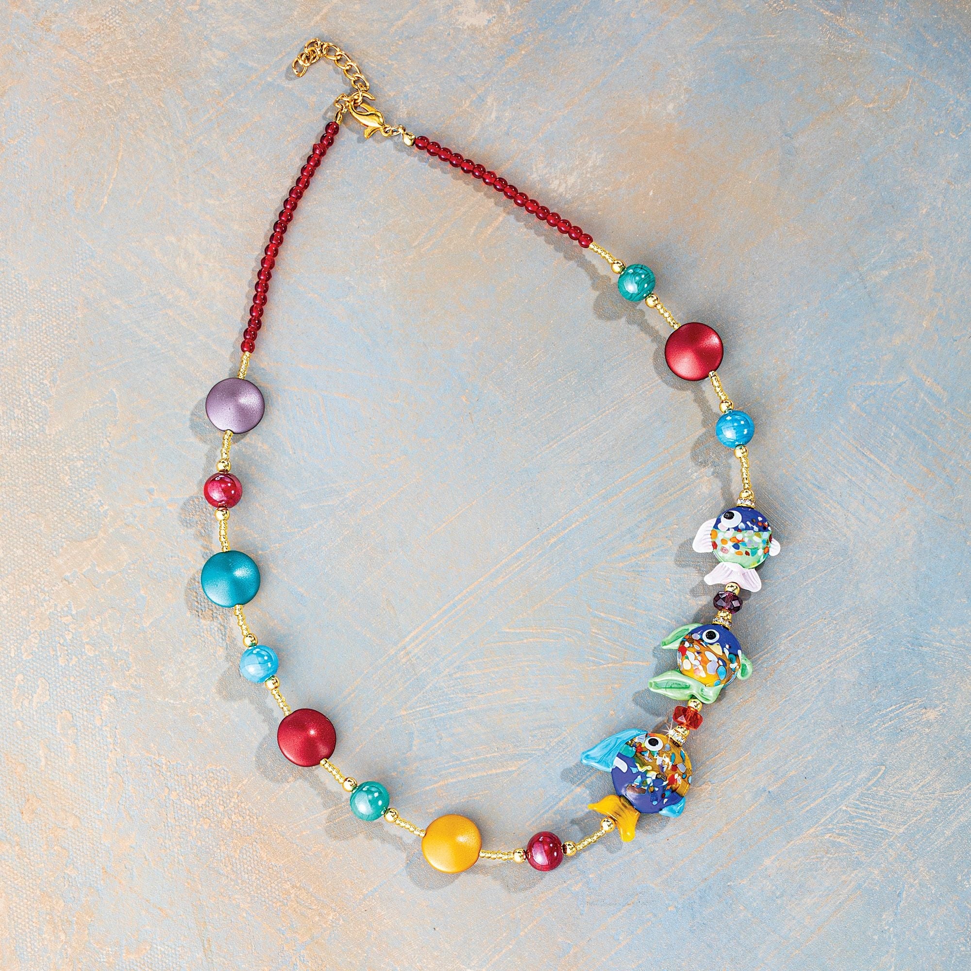 Life Under The Sea Murano Glass Necklace
