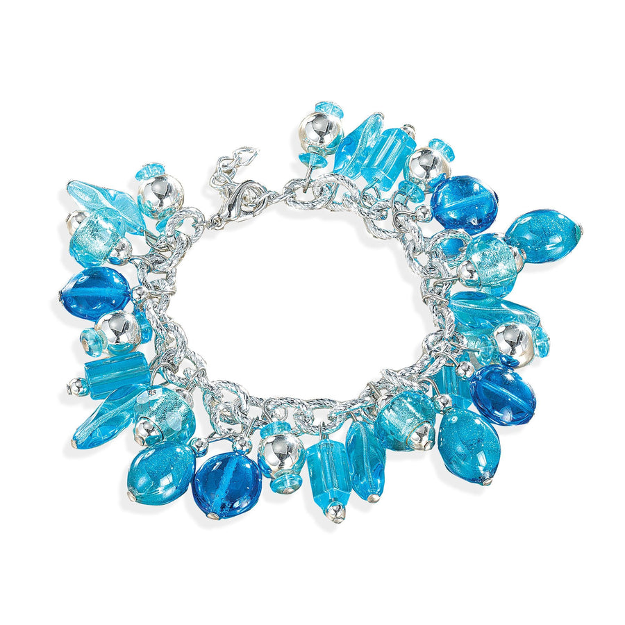 Blue Bayou Murano Glass Charm Bracelet