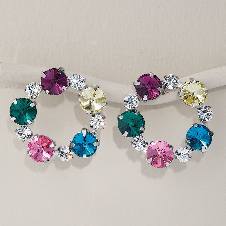 Royal In Rainbows Crystal Earrings