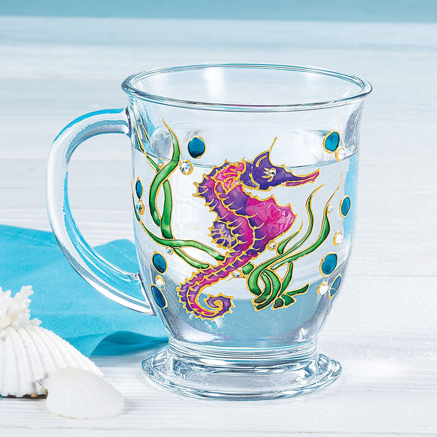 Hand-Painted Seahorse Mug