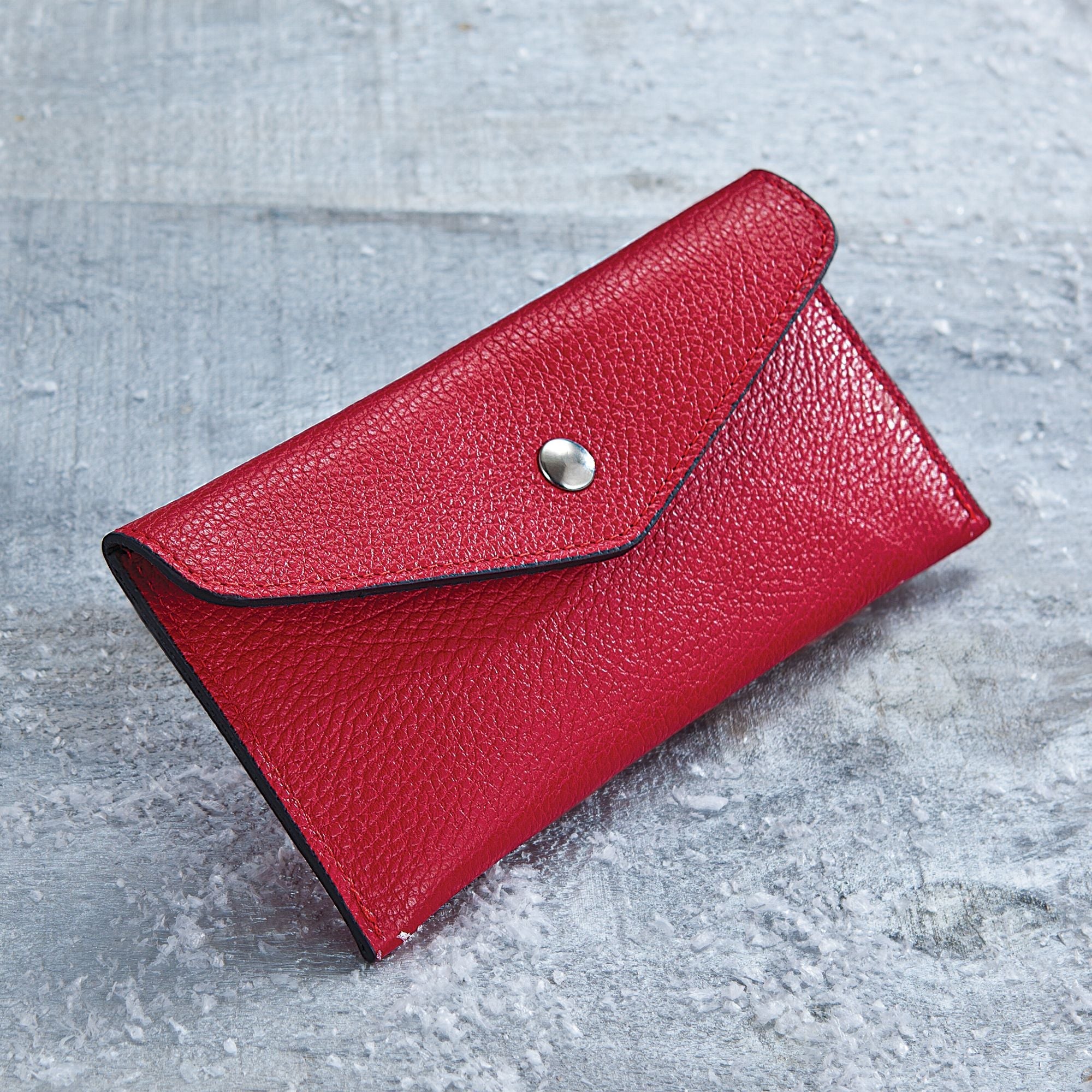 Italian Leather Red Wallet