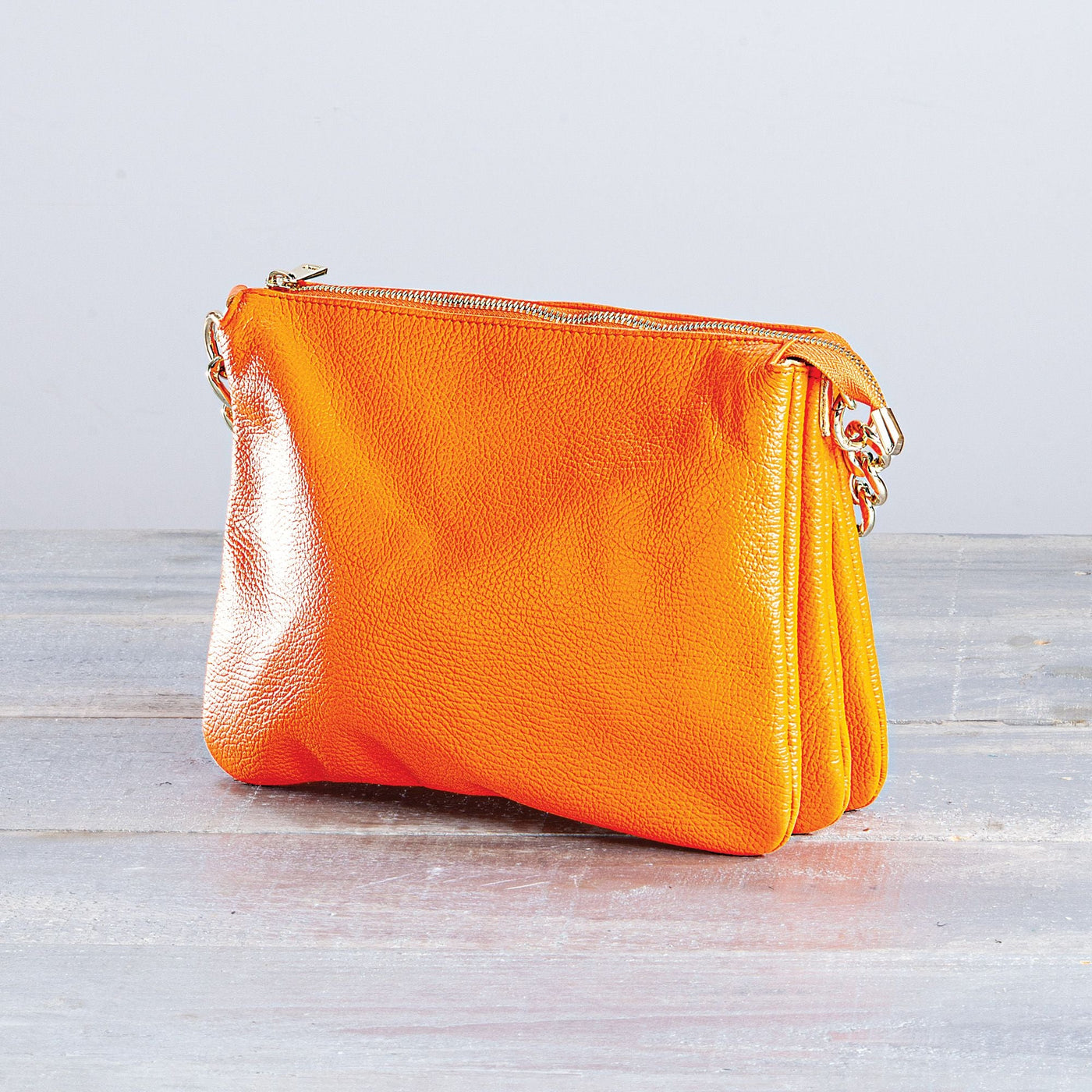 Italian Leather Aventine Orange Handbag
