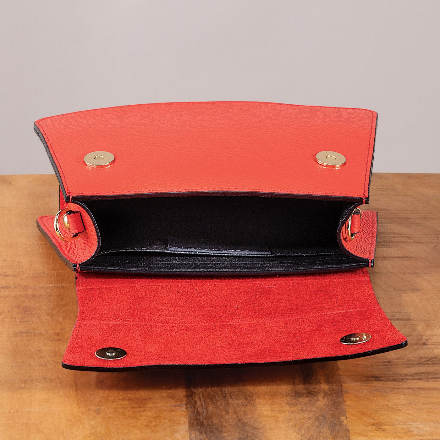 Italian Leather Carloforte Red Mini Tote