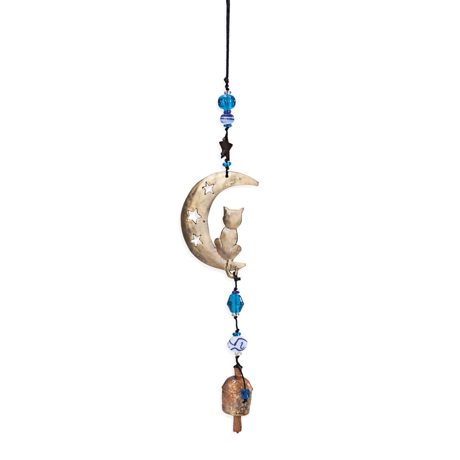 Cat On The Moon Wind Chime