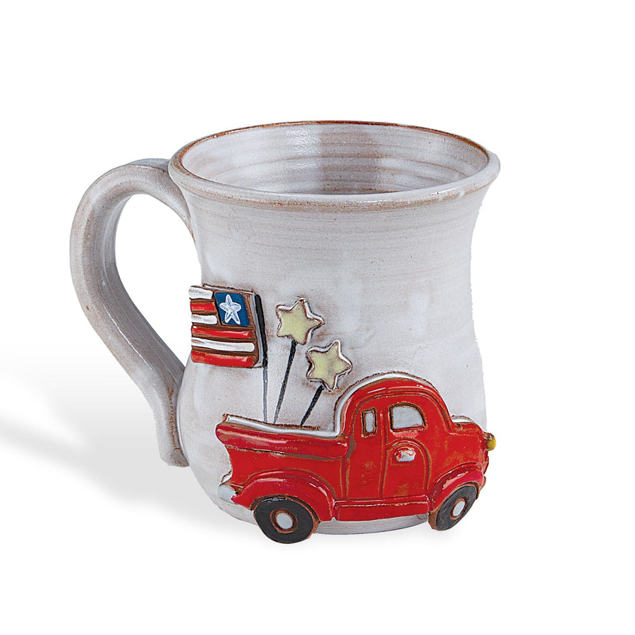 Truck & American Flag Mug, 14oz.