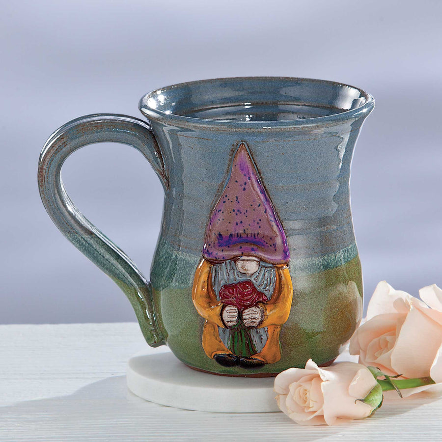 Gnome With Roses Mug, 14oz.