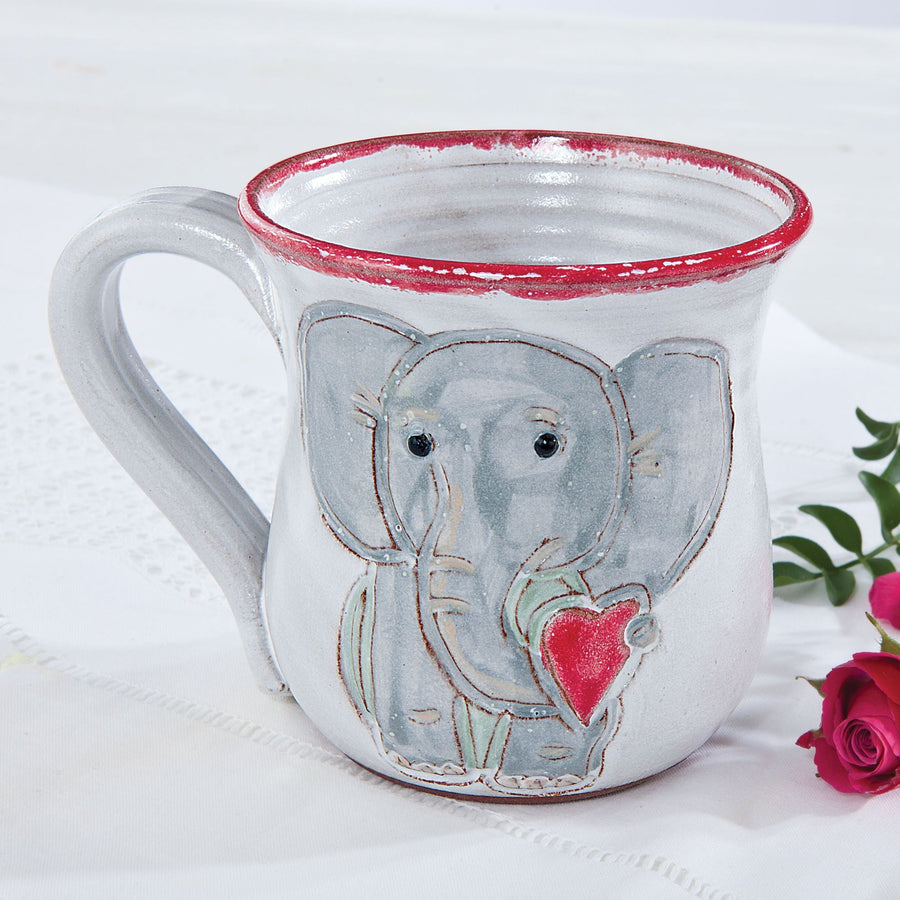 Elephant & Heart Mug, 14 oz.