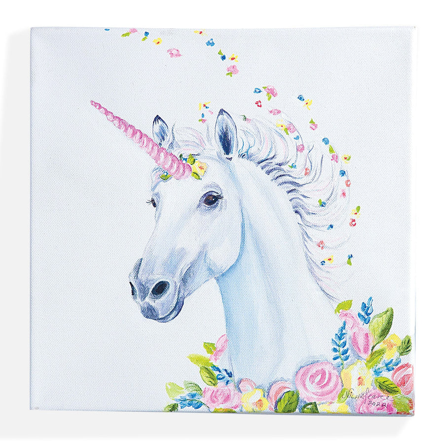 Enchanted Unicorn Hand-Painted Wall Art