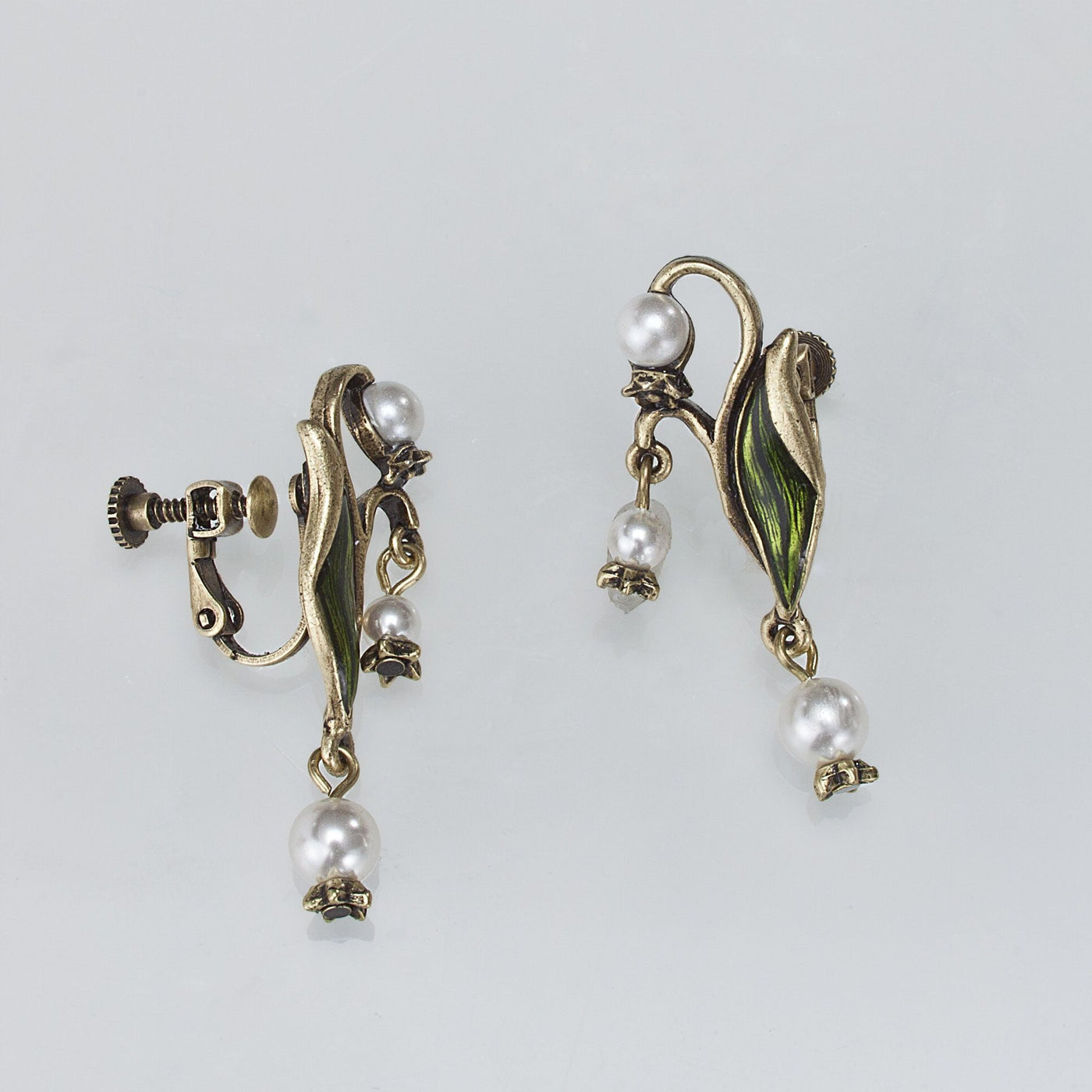 Lilies Of The Valley Clip-On Earrings