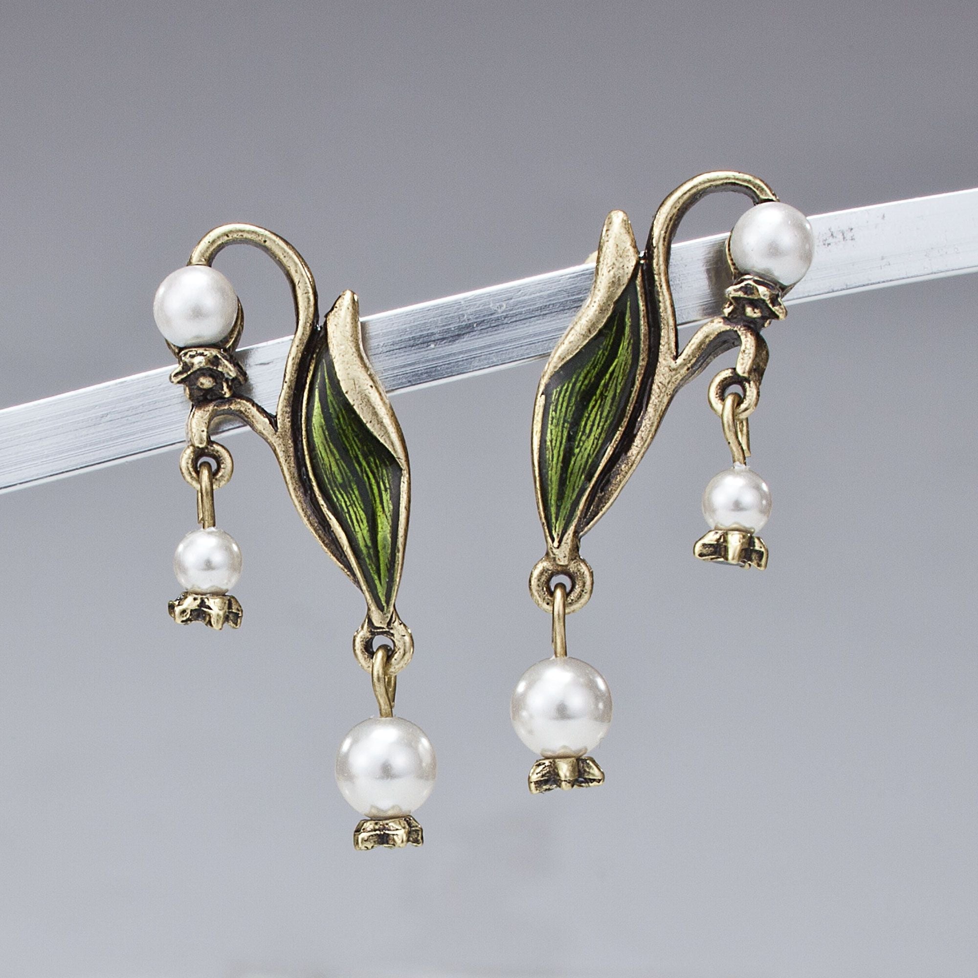 Lilies Of The Valley Clip-On Earrings