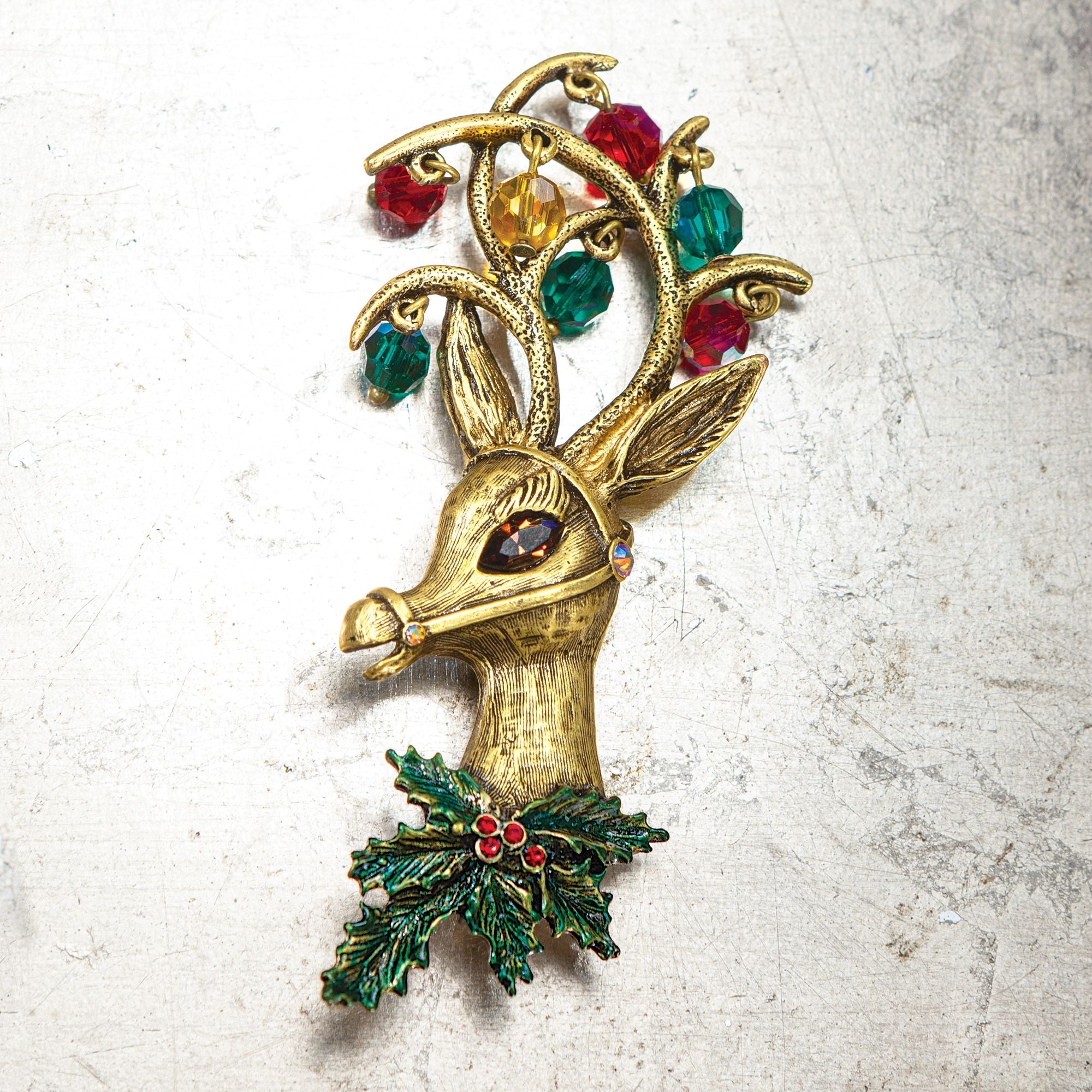 Vintage-Style Rudolph Brooch