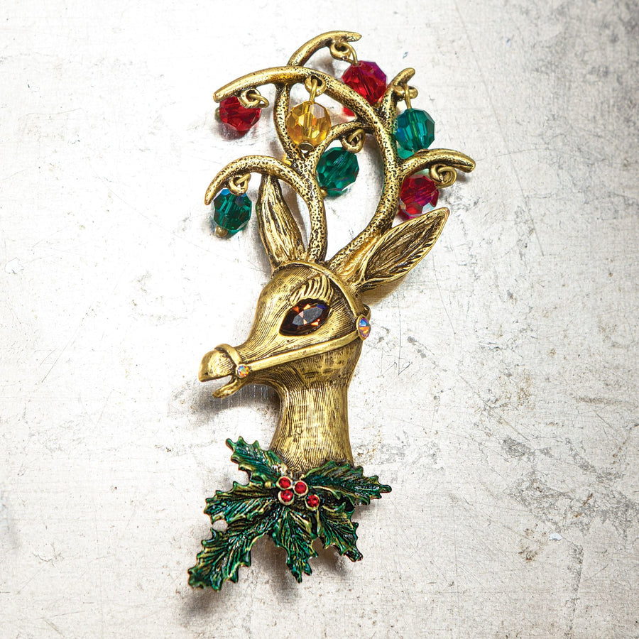 Vintage-Style Rudolph Brooch